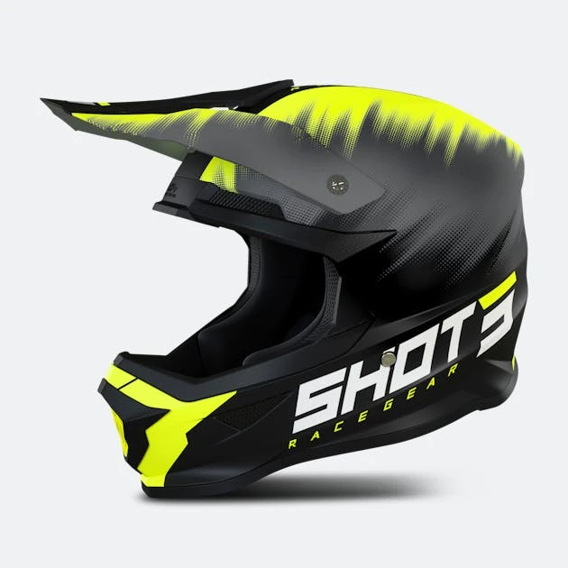 Casco Cross Shot Furious Versus Giallo Neon 1 Casco Cross Shot Furious Versus Giallo Neon