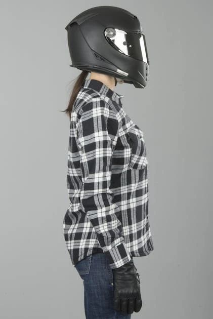 Camicia In Flanella Donna Course Aramide Nero-Bianco 8 Camicia In Flanella Donna Course Aramide Nero-Bianco - immagine 8