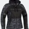 Felpa Moto Donna Bering Spirit Nero-Verde-Camo