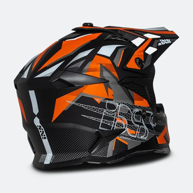 Casco Cross IXS IXS363 2.0 Nero Opaco-Arancio-Antracite 2 Casco Cross IXS IXS363 2.0 Nero Opaco-Arancio-Antracite - immagine 2