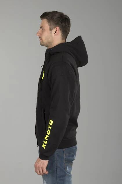 Felpa Con Cappuccio XLMOTO Rinforzata In Aramide Nero-Giallo 10 Felpa Con Cappuccio XLMOTO Rinforzata In Aramide Nero-Giallo - immagine 10