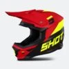 Casco Cross Shot Furious Chase Rosso-Neon-Giallo