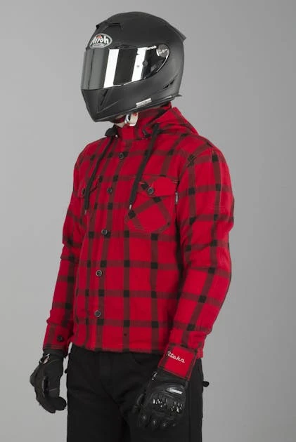 Camicia Con Cappuccio Richa Lumber Rosso-Nero 2 Camicia Con Cappuccio Richa Lumber Rosso-Nero - immagine 2