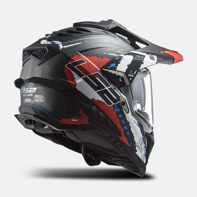 Casco Adventure LS2 MX701 C Explorer Extend Nero Opaco-Rosso 2 Casco Adventure LS2 MX701 C Explorer Extend Nero Opaco-Rosso - immagine 2