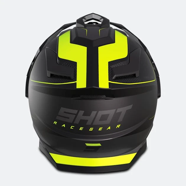 Casco Adventure Shot Trek Rally Nero-Giallo Neon 3 Casco Adventure Shot Trek Rally Nero-Giallo Neon - immagine 3