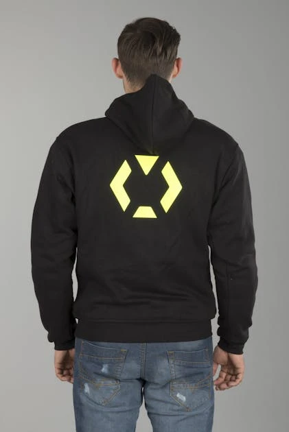 Felpa Con Cappuccio XLMOTO Rinforzata In Aramide Nero-Giallo 12 Felpa Con Cappuccio XLMOTO Rinforzata In Aramide Nero-Giallo - immagine 12