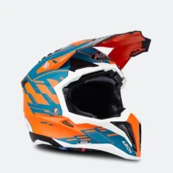 Casco Cross Airoh Aviator 3 Rampage Arancio