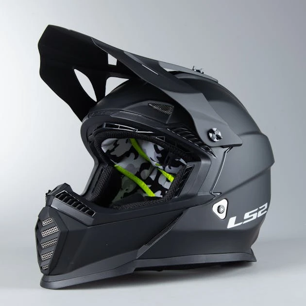 Casco Cross LS2 MX437 Fast Evo Nero 7 Casco Cross LS2 MX437 Fast Evo Nero - immagine 7